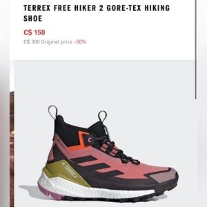 NWT Adidas Women's Terrex Free Hiker 2 GTX